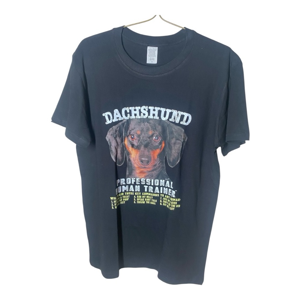 {NEW} Dachshund Professional Human Trainer Black T-Shirt M